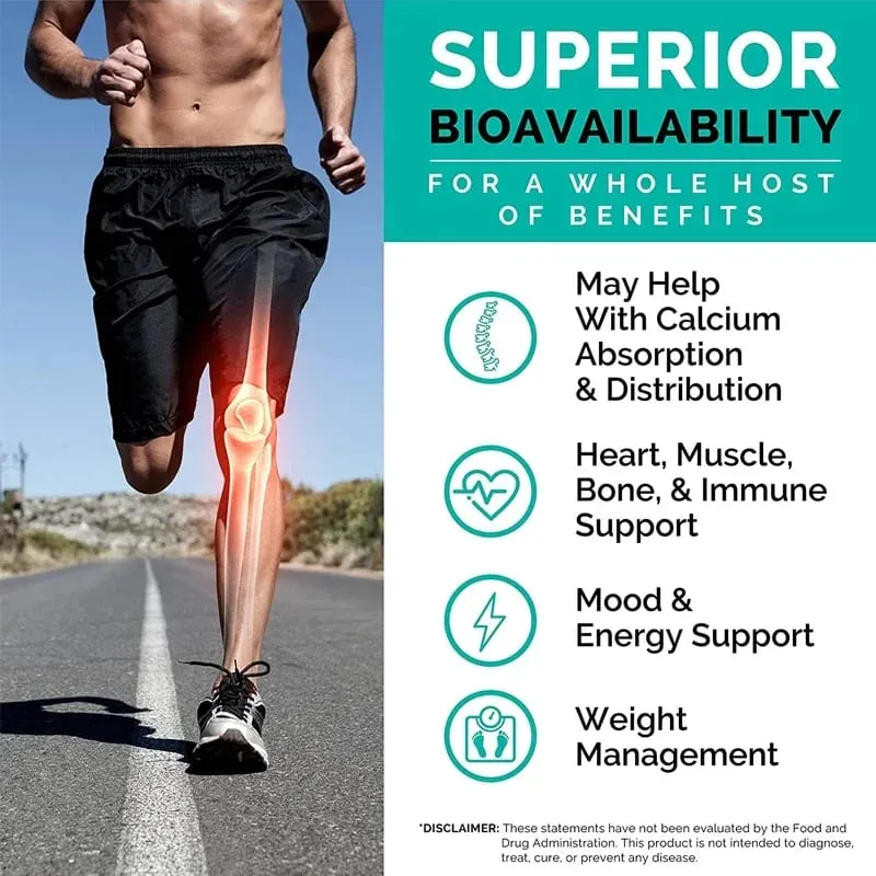 Calcium 600 Mg Vitamin D3 K2 B12 Supplement - Provides Heart Bone and Immune Support for Women and Men — image 6