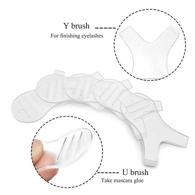 Transparent Y Shape Lash Lift Brush Reuseable Plastic Graft Perm Mini Comb Makeup Eyelash Brushes 3D Curler Brush Tool Accessory — image 5