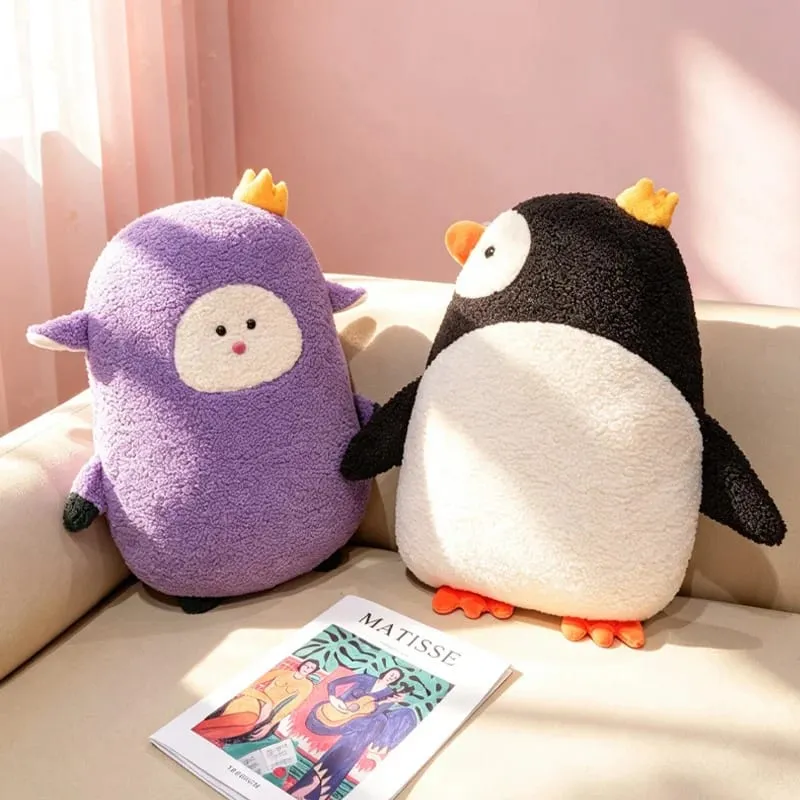 Série animal travesseiro de pelúcia leopardo elefante pinguim almofada de pelúcia kawaii acompanhar brinquedo de sono decoração para casa brinquedos presentes de aniversário — image 7