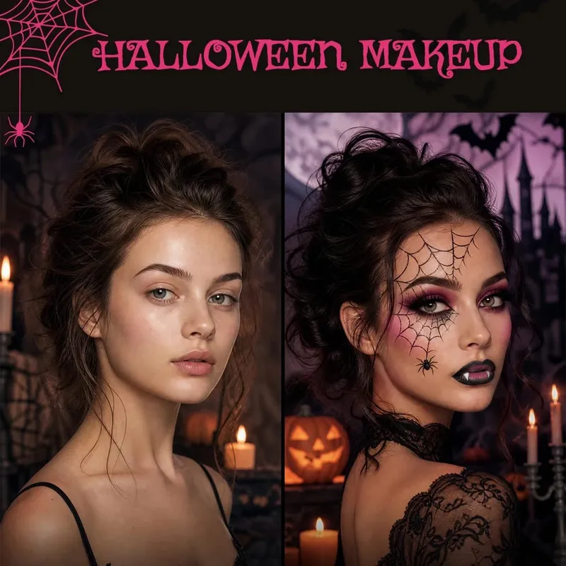 Halloween Gothic Makeup Set Waterproof Eyeliner Pencil Mascara Lip Gloss Cream Blush Kit Long Lasting Creative Makeup Cosmetic — image 5