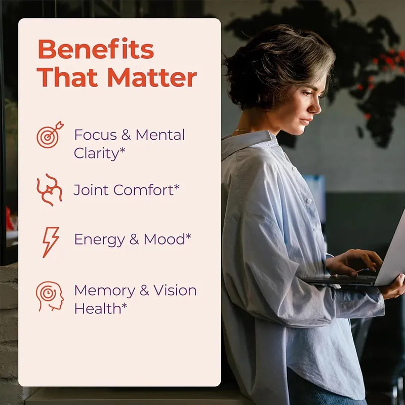 Happy Saffron Supplements Saffron Extract for Mood & Memory Eye Health - Joint Supplement for Women & Men - 90 Vegan Capsules — image 3