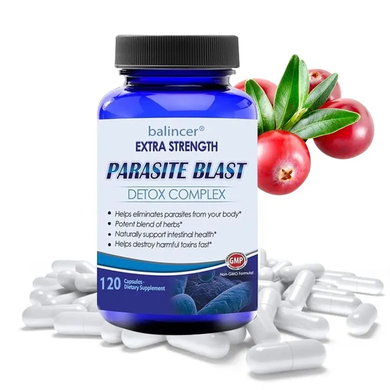 Parasite Detox Body Cleansing Complex with Cranberry Zinc & Garlic Support Cleansing Gut Health Improve Immunity Supplement — image 1