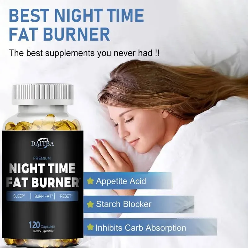 Nighttime Fat Burner - Supports Cardiovascular and Digestive Health Improves Sleep and Increases Muscle Mass and Metabolism — image 1