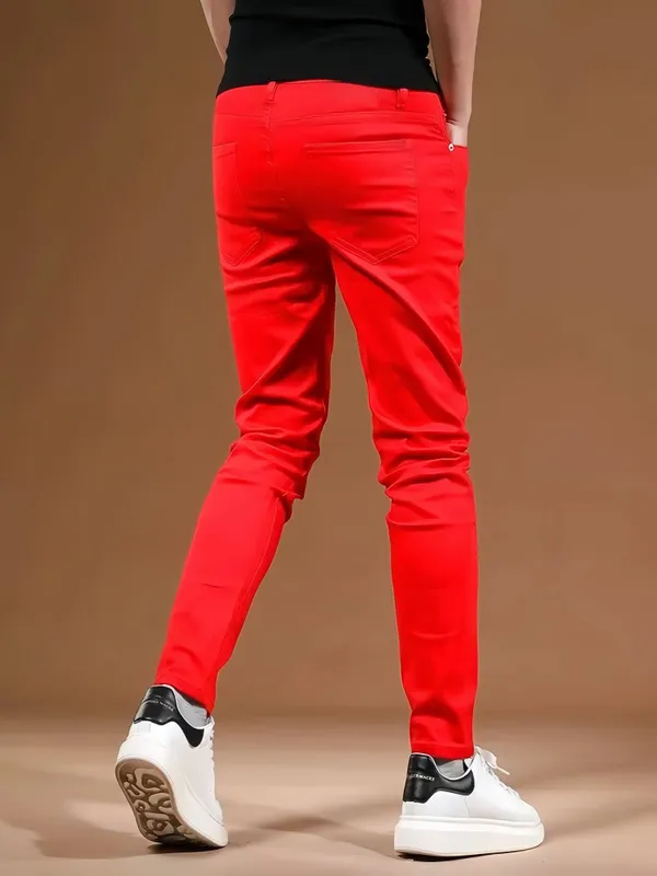 RED Men's Long Pants Bulletproof Business Office Style Simple And Versatile Suitable For Various Occasions