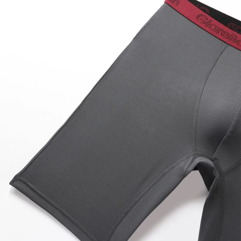 Celana Boxer Kaki Panjang Cepat Kering Warna Campuran 4 Buah Celana Dalam Pakaian Dalam untuk Rumah dan Olahraga Celana Dalam Pria Kualitas Tinggi