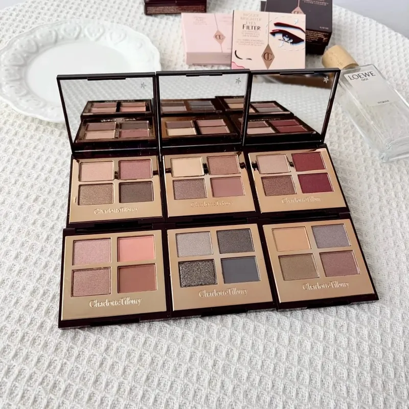 Charlotte Tilbury 4Pan Velvet&9Pan Silk Shimmer Eyeshadow&Cream Blush Dewy Long Lasting Buildable Blendable Natural Glow Makeup — image 1