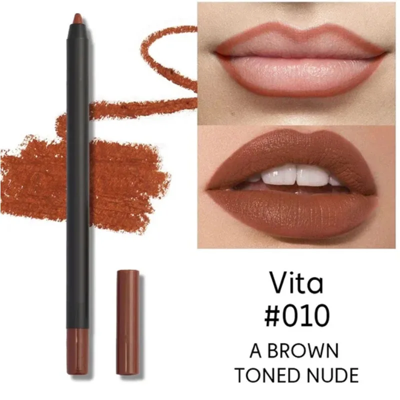 Nude Brown Lip Liner Pencil Lipstick Matte Smooth Waterproof Lipliner Long Lasting Non-stick Cup Lipstick Pen Beauty Cosmetics — image 17