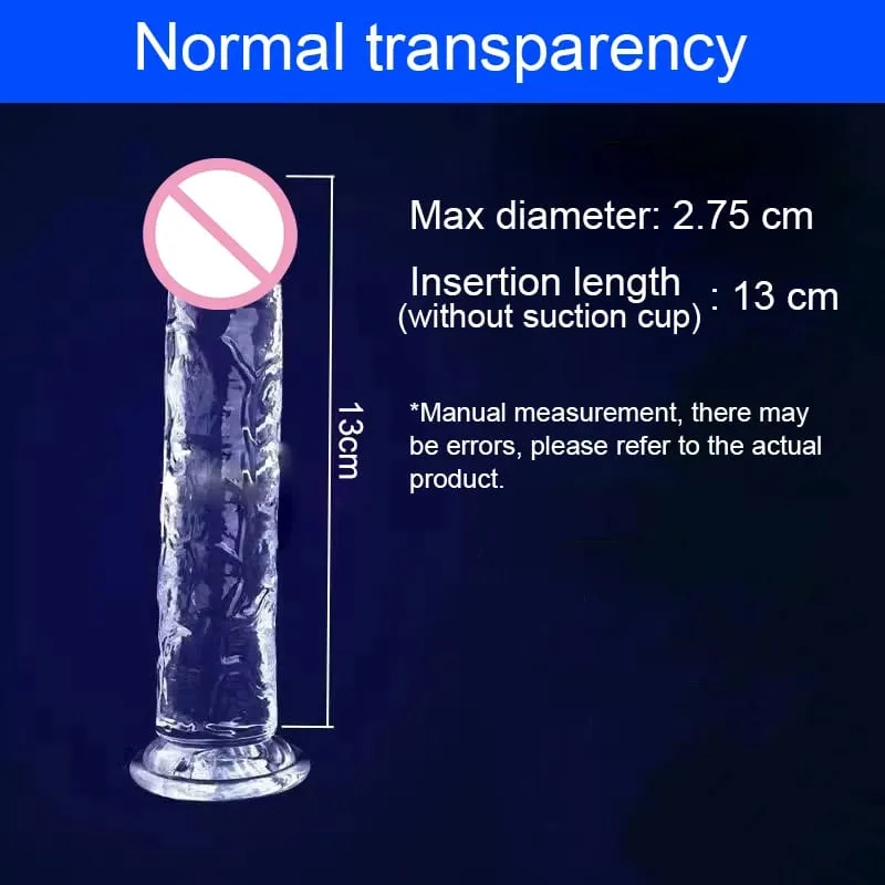 New Transparent Realistic Suction Cup Dildo Jelly Penis Dildo Clitoral Stimulator Big Dick Female Masturbator Lesbian Sex Toys — image 13