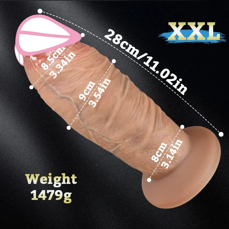 Dlouhý penis Velký péro Super realistická Silná dilda Silikonové Anální Dildo Vaginální expandér Sexuální hračka pro dospělé Žena Masturbace anální kolík — image 8