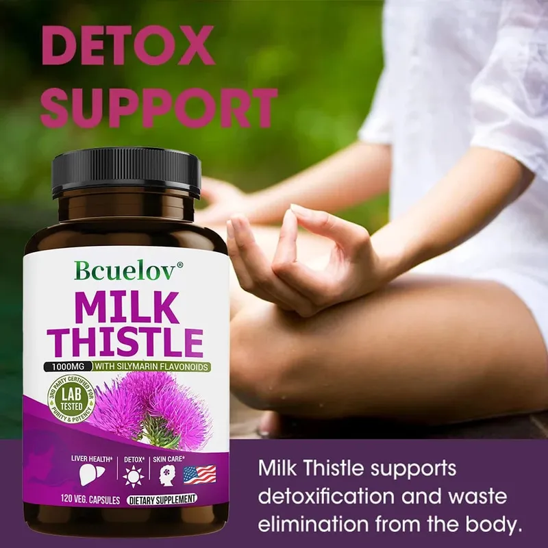 Fatty Liver Cleanse and Liver Detox Supplement with Milk Thistle Extract-for Men and Women Supports Liver Health Heart Health — image 1