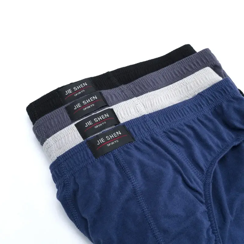 4 Pcs/Lot Men's 100% Cotton Breathable Briefs Comfortable Male Underwear Lingerie Panties Underpants Plue Size Xl -5Xl — image 5