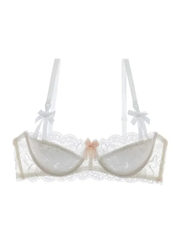 セクシー Trend Summer Half Cup Bra Set Thin Large Bust Minimizer Gathered Abstinence Lingerie For Women Daily Sleep Casual Wear — image 11