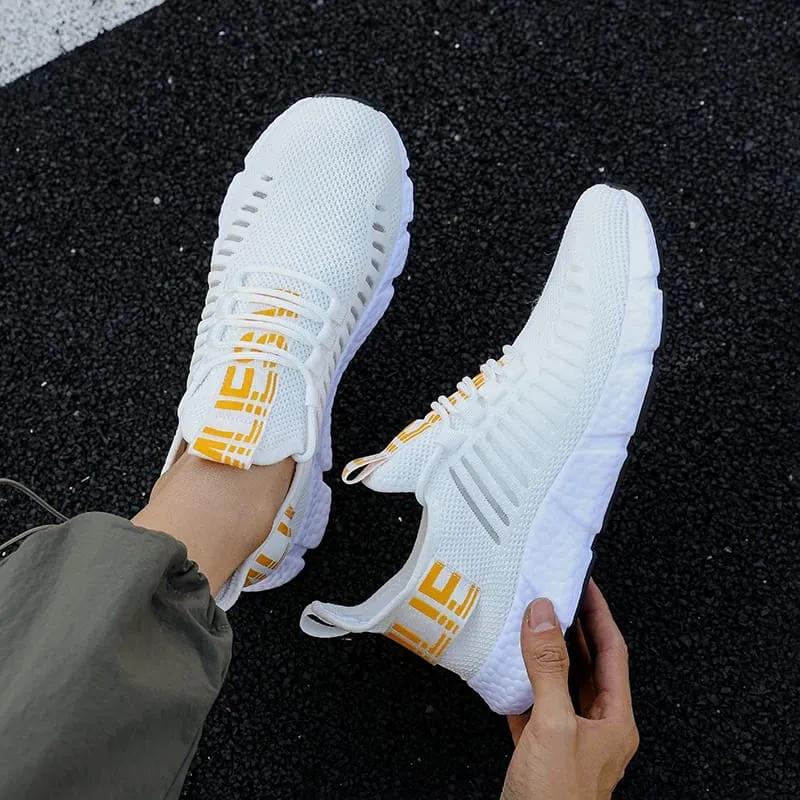 Summer Men's Mesh Tennis Casual Sneakers Breathable Soft Sole Lightweight Outdoor Hiking Comfortable Running Vulcanized Shoes — image 5