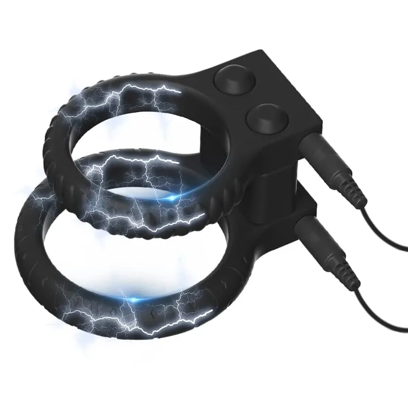 Electric Shock Penis Ring Penis Electro Stimulation Massage Cock Rings Medical Themed Toys For Men Adult Sex Product Accessories