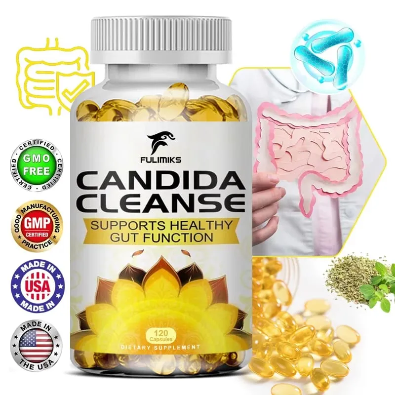 Fulimiks Candida Cleanse - Antioxidant Intestinal Cleansing and Detoxification Promote Digestion & Metabolism - 120 Capsules — image 1