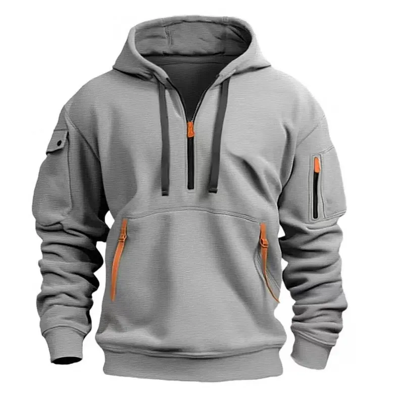 Customized DIY Printed Hoodies for Men and Women, Loose Casual Sportswear with Zipper, Long Sleeved Hoodies with Multiple Pocket — image 12