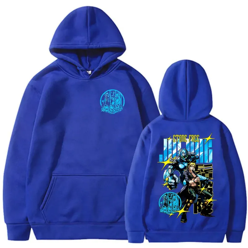 Anime Jojo Bizarre Adventure Stone Free Jolyne Cujoh Hoodies Men's Clothing Fashion Pullovers Long Sleeves Oversized Sweatshirts — image 6
