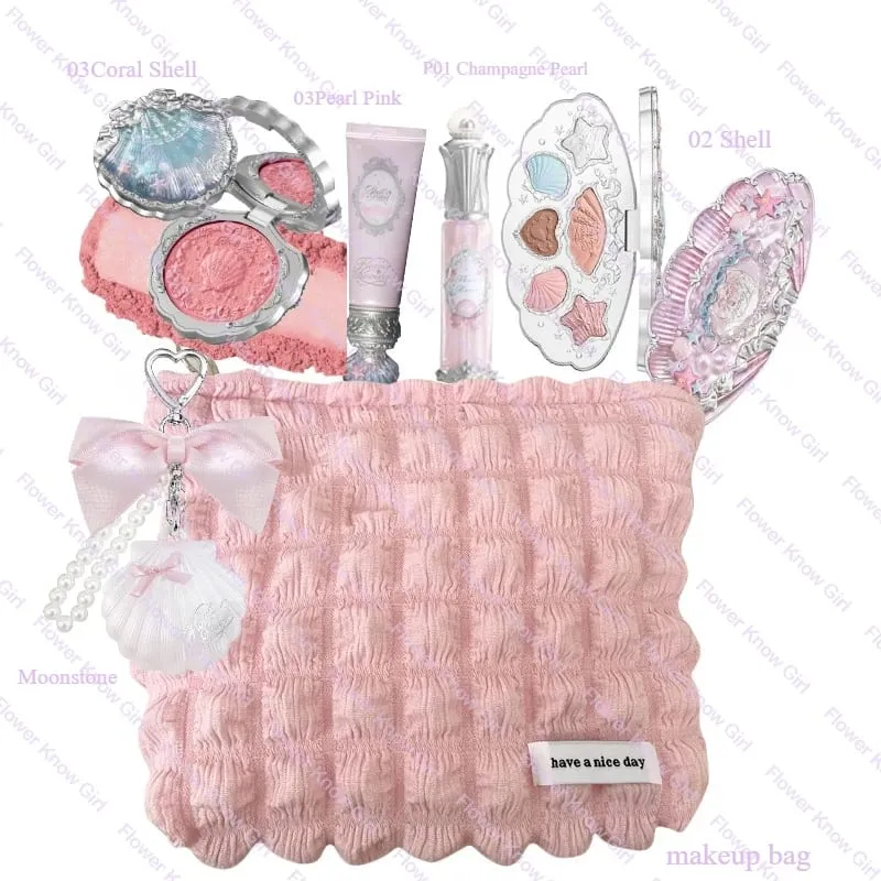 Flower Knows Shell's Jewel Collection Makeup Kit Full Professional Face Palette Blush Eyeshadow Lip Cream Highlighter Balm Sets