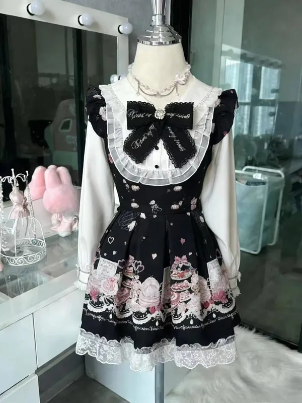 French Style Sweet Cute Polka Dot Splicing Dress Lace Bow Korean Fashion Dresses New Design Slim Waist Lady Y2k Mini Dress — image 12