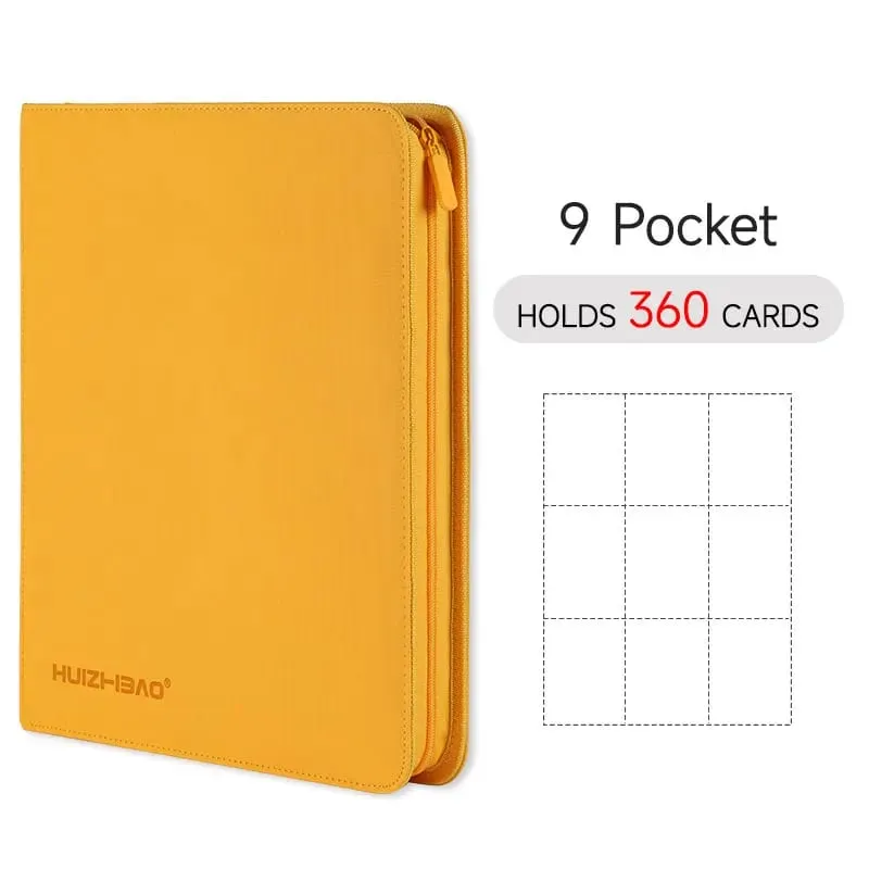 Classeur de cartes à fermeture éclair de poche, album de cartes à collectionner, carte à chargement latéral Durable pour mtg tcg pour pokemon pour yugioh pour le football, 9/12 — image 9