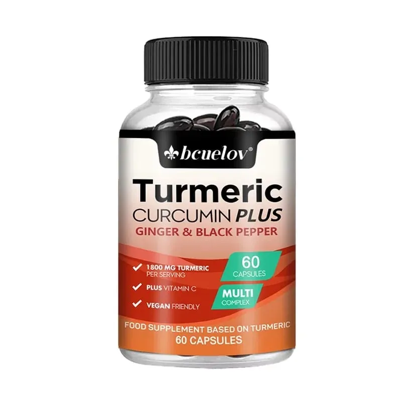 Turmeric supplement with curcumin extract ginger and black pepper to support joint mobility and muscle and bone health — image 8
