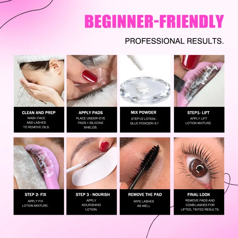 New Upgrade Premium Lash Lift Perm Kit Long Lasting 6-8 Weeks Voluminous Curly Eyelashes Professional Beauty Makeup Supplies — image 7