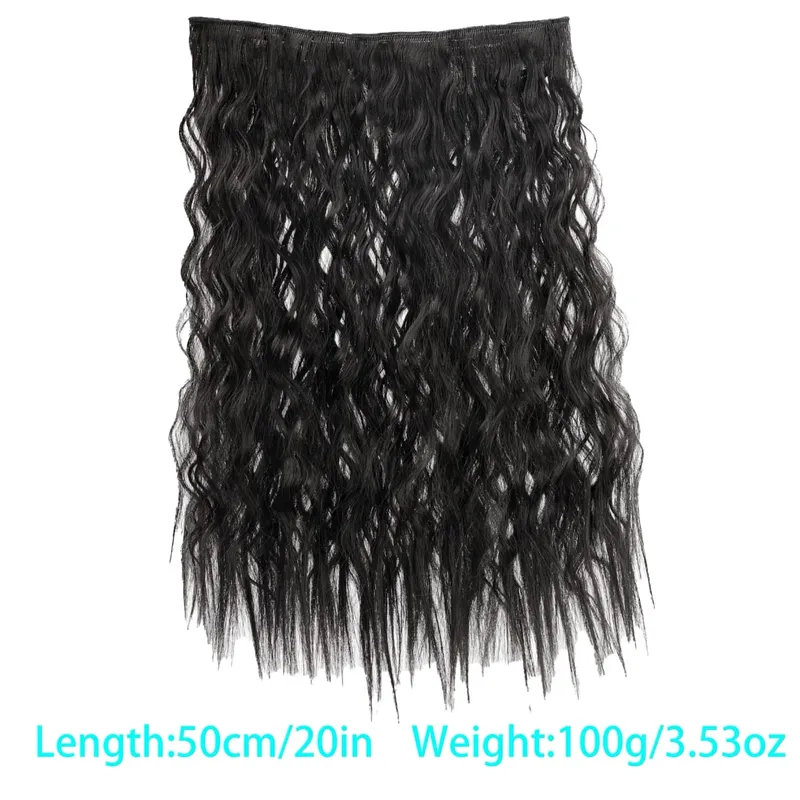 Synthetic corn beard curly hair extensions in three sizes wig head covers full top hair covers replacement for women's wigs
