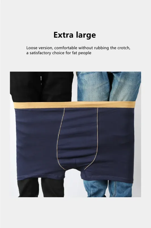 Large Size Seamless Underwear Men Solid Cotton Boxer Shorts Men's Panties Breathable Boxers Mens Pack Underpants Man