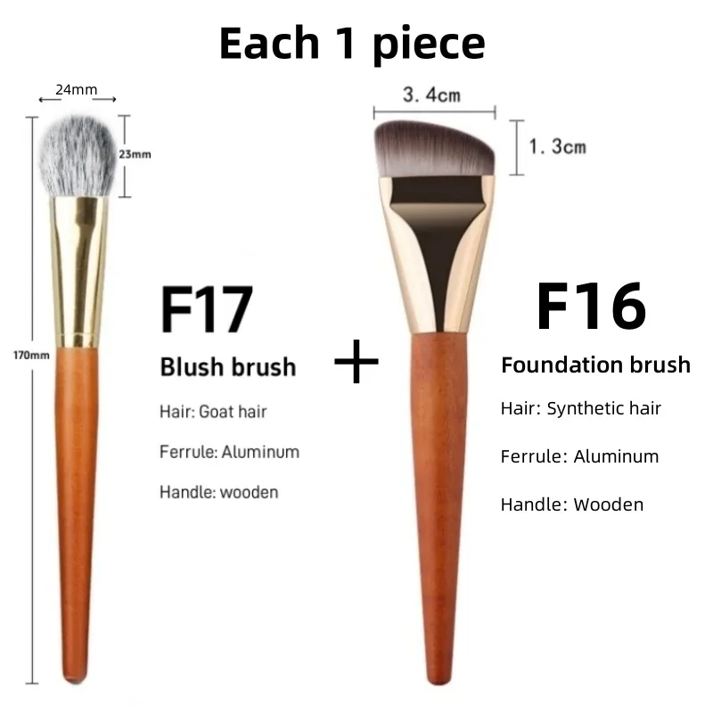Blush Brush Highlighter Face Shadow Makeup Brushes Natural Goat Blusher Essential Cosmetic Tools — image 11