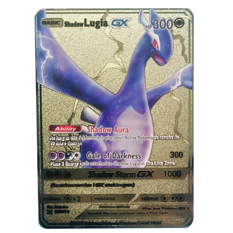 Van Gogh Museum Pokemon English Metal Card Anime Pikachu Charizard Mewtwo Shiny Letters Game Collection Card Kids Toy Gifts — image 24