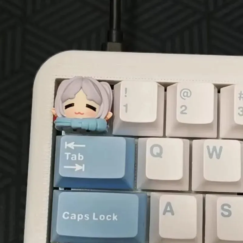 Anime Frieden Theme Series Single Keycap Personalized Resin Fern Cartoon Character Model Toy Mechanical Keyboard Esc Decor Gifts — image 6