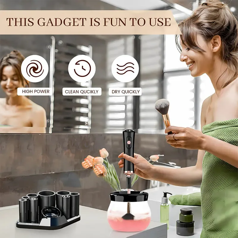 Professional Electric Makeup Brush Cleaner Fast Washing Drying Make up Brushes Cleaning Makeup Brush Tools Accessories — image 6