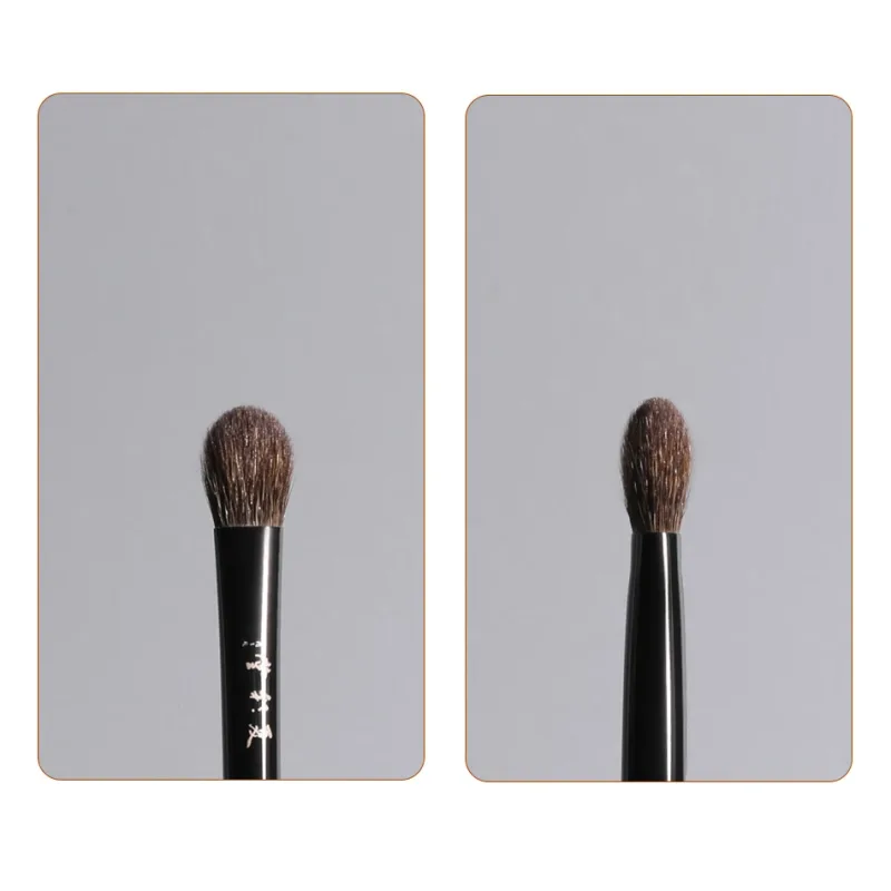 DS-02(HS) Professional Handmade Make Up Brush Large Eye Shadow Brush Pine Squirrel Goat Hair Raw Lacquer Handle Makeup Brushes