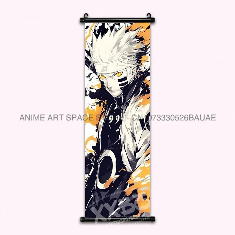 Anime Naruto Hanging Painting Hatake Kakashi Wall Art Scrolls Picture Uchiha Sasuke Home Decor Canvas Poster Haruno Sakura Mural