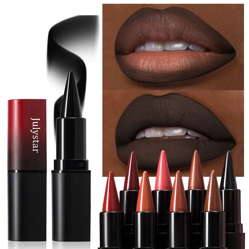 Tapered Nib Lip Liner Pencil Long-Lasting Matte Black Brown Velvet Lipstick Waterproof Natural Slim Lip Liner Makeup Cosmetics — image 2