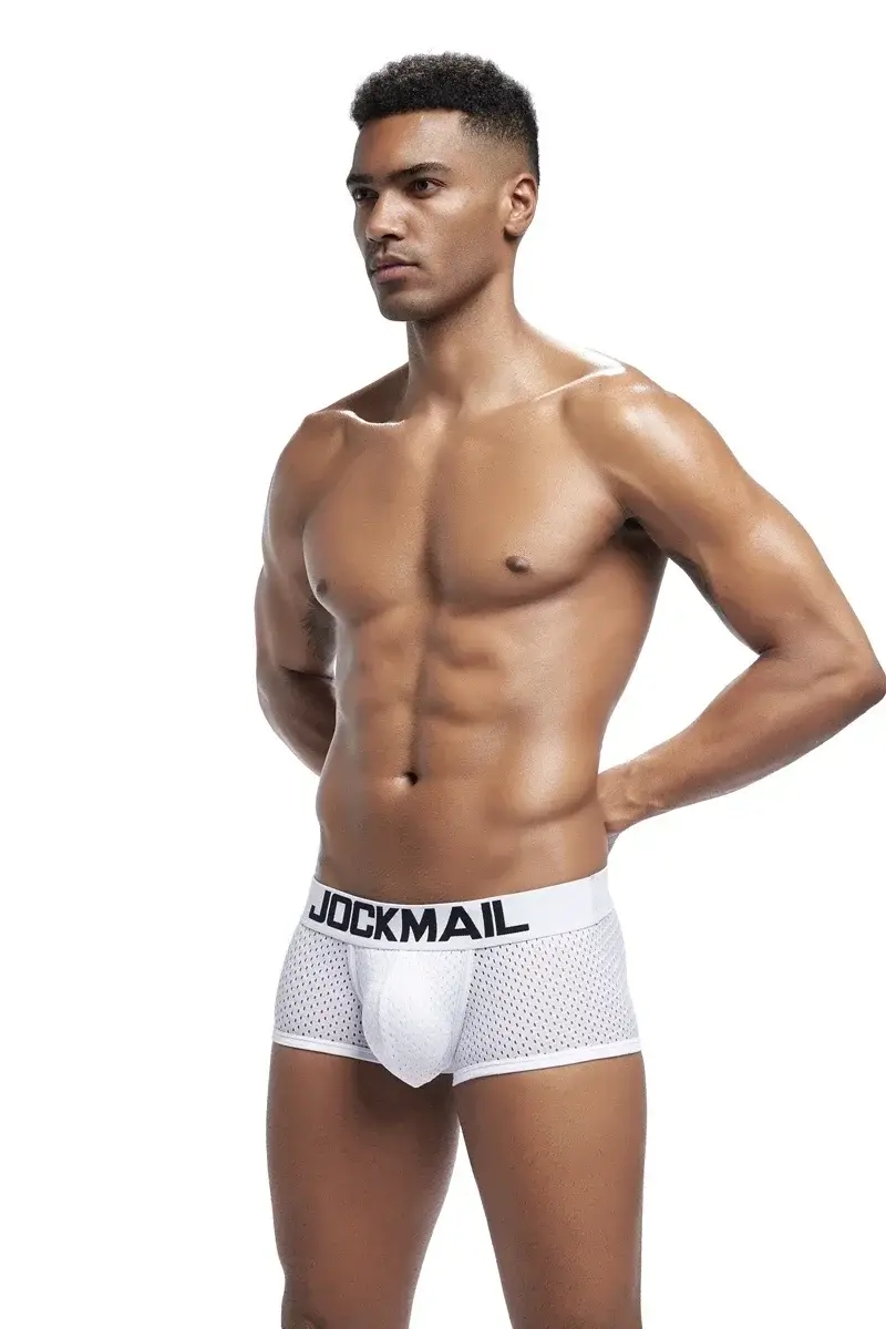 4PCS/Lot Boxer Men Mesh Breathable Boxershorts Men Underwear Shorts Panties Men Cuecas Boxer Underpants Calzoncillos — image 4
