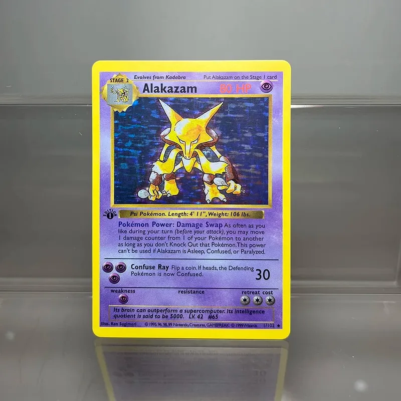 PKM Fossil/Base Set PROXY Cards Charizard Venusaur Blastoise Game Collection Cards Game Toys Card Hobbies