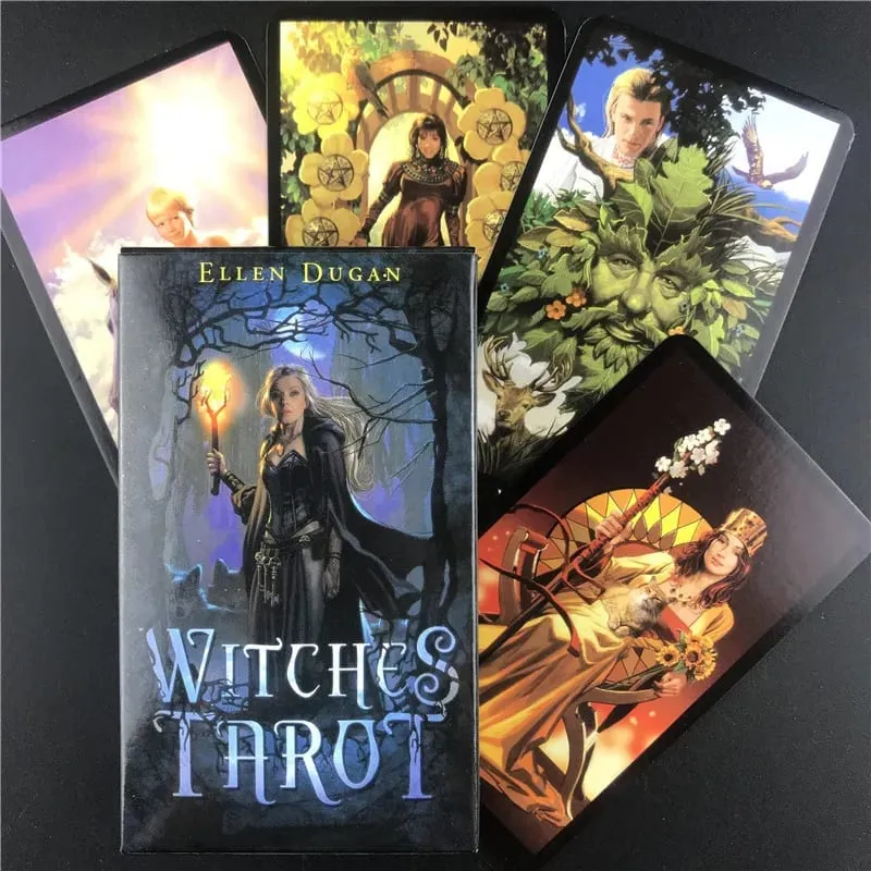 Witches Tarot Deck Oracles Cards Mysterious Divination English Tarot Cards for Women Girls Cards Game Board Game PDF Guidebook — image 1