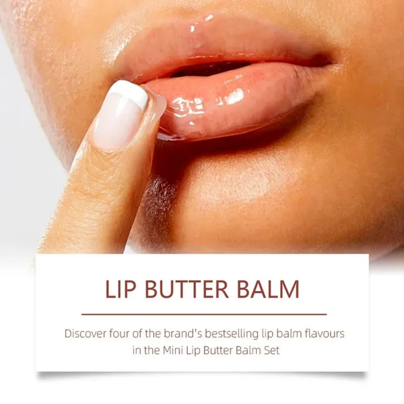 Vanilla Beige Lip Balm Moisturizing Transparent Lipstick Set Smooth Soft Tube Mirror Lip Gloss Lip Makeup — image 3