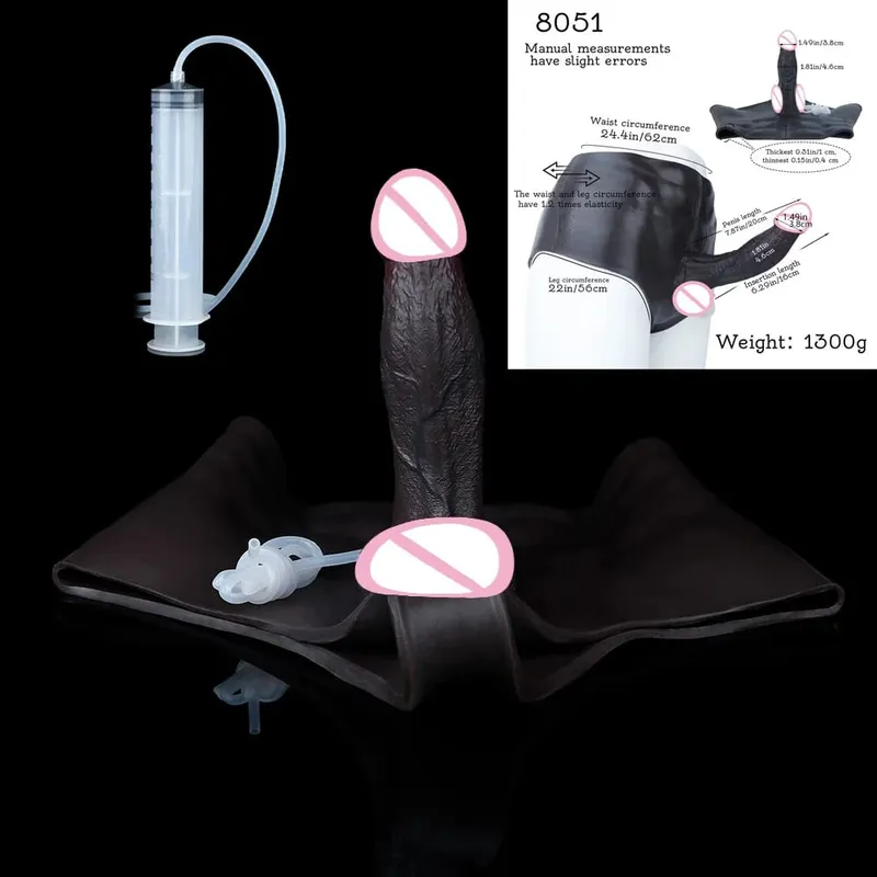 Silicone anal plug esguichando calcinha vibrador com músculos abdominais pênis sólido vaginal anal masturbador brinquedo sexual para o sexo feminino — image 12