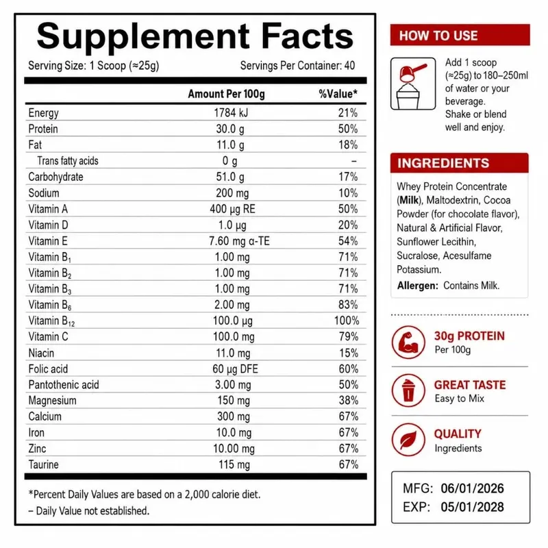 NurtureNova Whey Protein Powder 40 Servings Protein Drink Mix for Adults Chocolate Matcha Strawberry Flavor Daily Nutrition — image 6