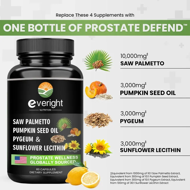 Saw Palmetto Capsules - Prostate Support Hair Loss Defense & Hormone Balance — image 5