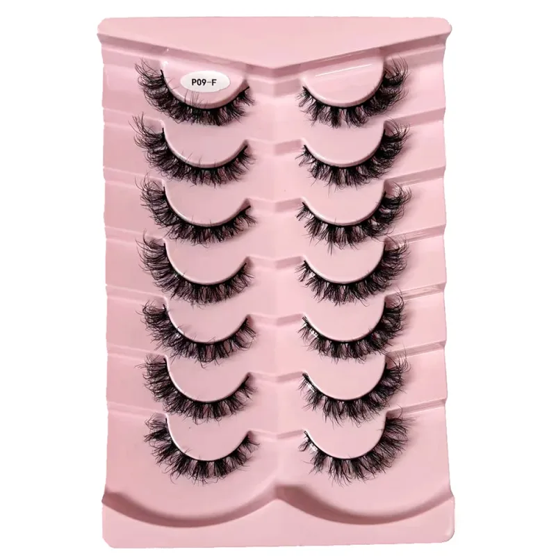 7 Pairs False Eyelashes Wispy Lashes Natural Look Fake Eyelashes Faux Mink Fluffy Strip False Lashes Pack — image 9