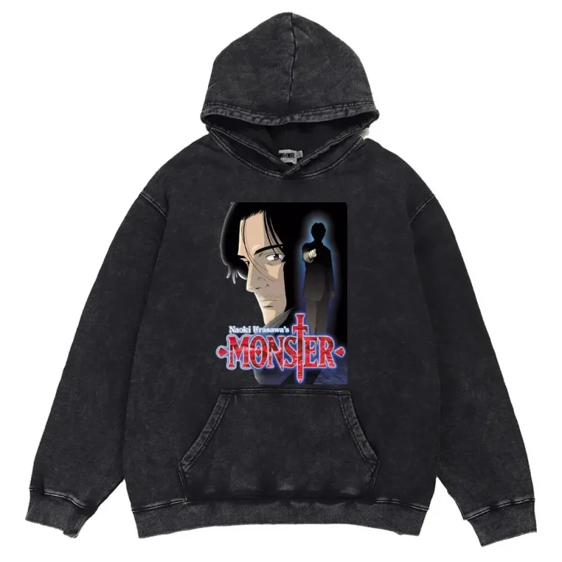 HAI Customizable Retro Washed Hoodies 100% Cotton Tops Black Acid Vintage Hooded Sweatshirts Oversize Hip Hop Male Pullover — image 14