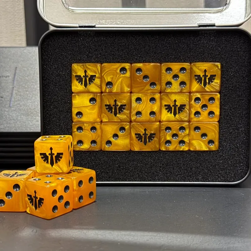 15PCS 16mm/0.63inch D6 Wargaming Dice Set para sa Tabletop Miniatures Game Pagsubaybay sa Damage ng Army Faction Themed Dice Token