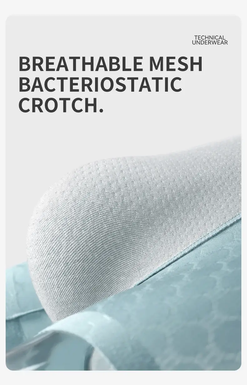 MiiOW 3 Chiếc Liền Mạch Ice Silk Nam Quần Lót Boxer Mùa Hè Lưới Thoáng Khí Quần Lót Nam Kháng Khuẩn Quần Lót Nam Võ Sĩ Quần Đùi — image 4