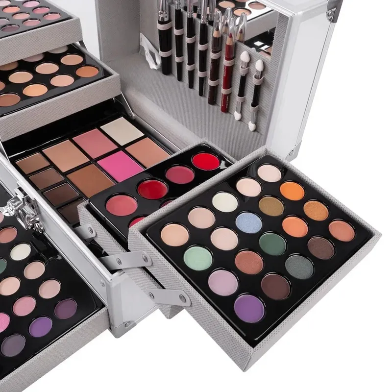 Women's All-in-One Makeup Gift Set - Face Powder Eyeshadow Palette Lipstick Makeup Brushes Highlighter Bronzer Full Kit — image 5