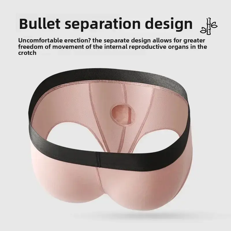 Herren-Unterhose aus Bambusfasern, athletisch, schnell trocknend, atmungsaktiv, separater Beutel, mit Fly-Front-Doppelbeutel-Unterhose, für mehr Komfort — image 8