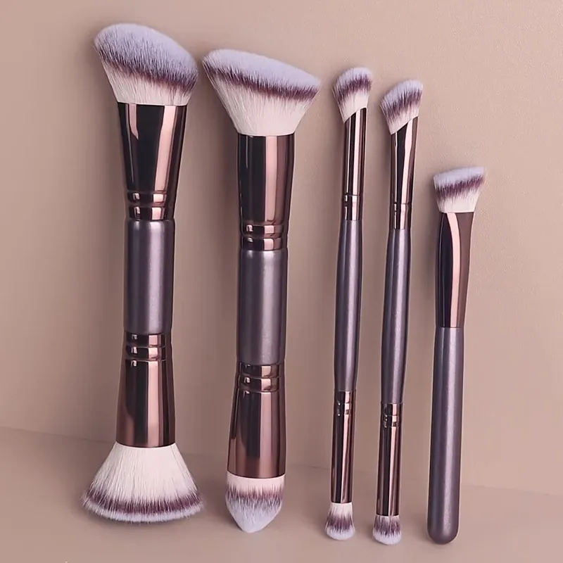 5 stk Jumbo Soft Makeup Børste Sæt Syntetiske børster Ikke-irriterende Face Powder Rouge Øjenskygge børste Komplet sæt Starter Råd