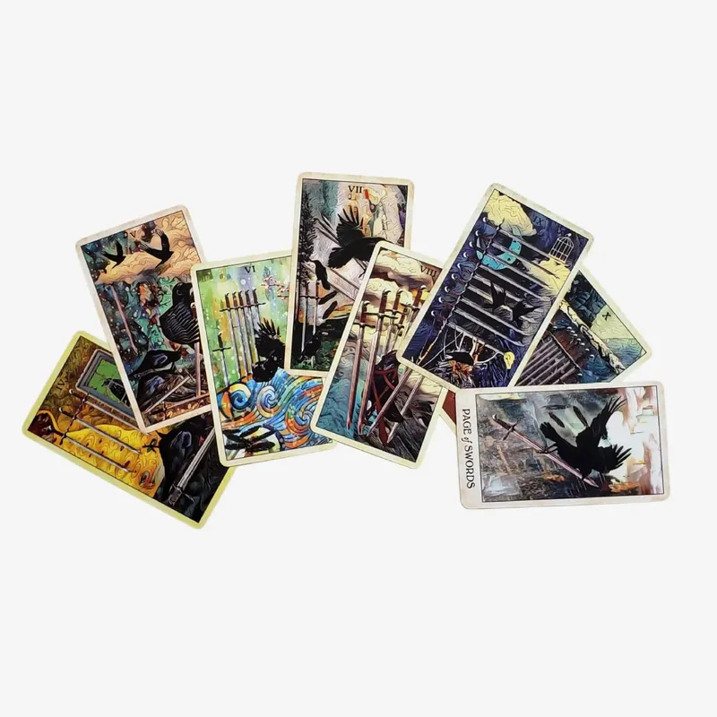 NEW Crow tarot cardsn A 78 Tarot Deck English version Divinatio fate Oracle Card Board Game for Adult with PDF Guidance — image 3